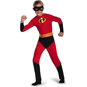 Incredibles 2 Dash Child Halloween Costume Boys Small 4-6 Jumpsuit, Belt and Eye Mask