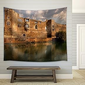Newark Castle on The Banks of The River Trent - Fabric Wall Tapestry Home Decor - 51x60 inches