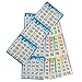 Bingo Paper Game Cards - 3 cards - 5 sheets - 100 books of 5 sheets primary