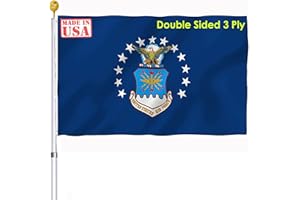 UTSANG Air Force Flags 3x5 Outdoor Double Sided Made In USA- United States USAF Military Heavy Duty Flags with 2 Brass Grommets for Outdoor Indoor Wall