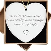 Inspirational Gifts for Women Ceramic Ornament You are Irreplaceable Thank You Gifts for Teacher Coworker Nurse Friend Christmas Tree Decoration Motivational Positive Gift