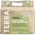 Terra Size 4 Diapers: 85% Plant-Based Diapers, Ultra-Soft & Chemical-Free for Sensitive Skin, Superior Absorbency for Day or Nighttime Diapers, Designed for Toddlers 22-30 Pounds, 18 Count