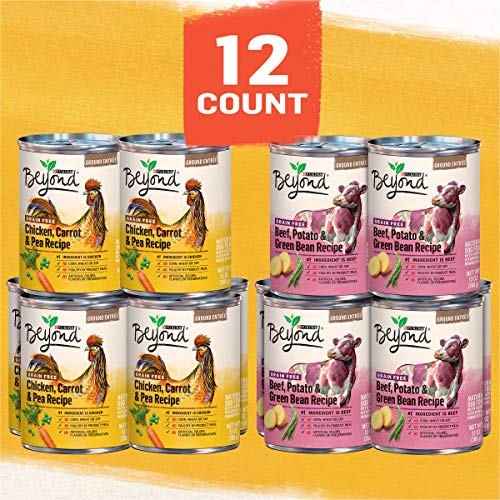 Purina Beyond Grain Free, Natural Pate Wet Dog Food, Chicken & Beef Recipe Variety Pack - (12) 13 oz - //medicalbooks.filipinodoctors.org
