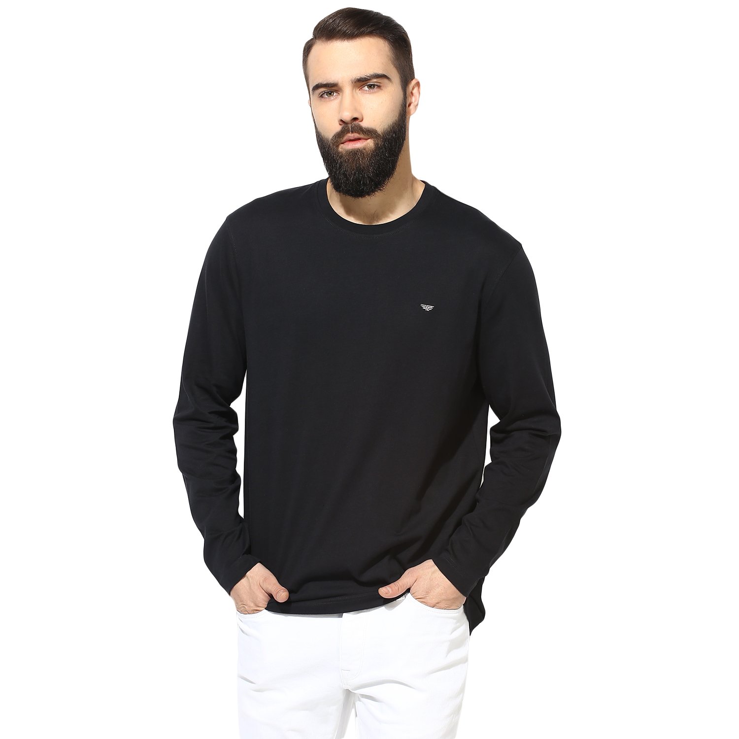 red tape men's solid regular fit t-shirt