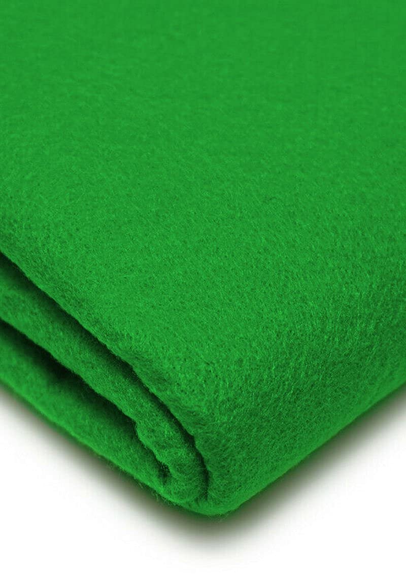 58" / 150 cm Wide Multi Purpose Acrylic Felt Baize Fabric Material Suitable for Poker Bridge Card Craft Table (Available in 11 Colours) (Emerald Green)