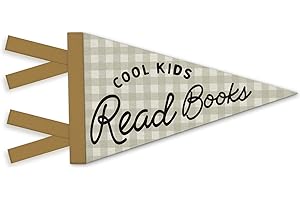 NEFMGEG Reading Corner Decor for Classroom, Cool Kids Read Books Wall Felt Pennants Banners Flags, Retro Gray Checkered Wall Hanging Decor for Library Reading Room Kids Bedroom Classroom