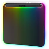 BladeHawks BX10 RGB Full Backlight Gaming Mouse Pad, 6 Lighting Modes & Colors, USB 2.0 & Type-C Ports, Detachable Type-C Cable, Micro-Textured Surface, Non-Slip Base (13.4 * 12.2'') – Ideal Desk Mat