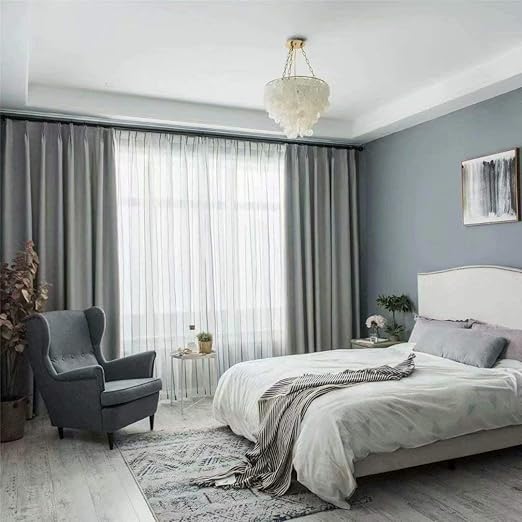 Amazon Com Leadtimes Grey Insulated Full Blackout Curtains