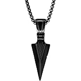 KITEENAL Stainless Steel Hypoallergenic Necklace Black Gold Silver Pendant Necklace for Men Husband Brother