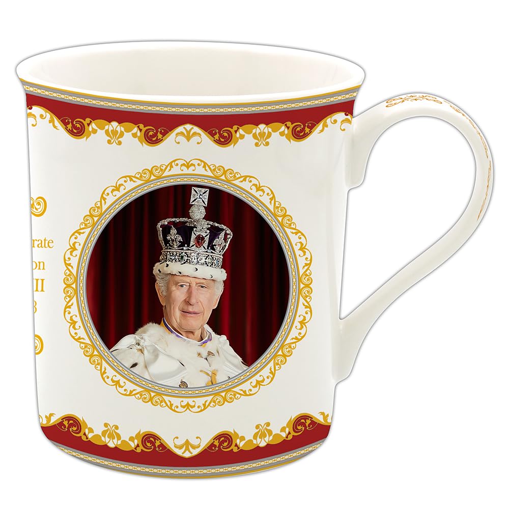 Lesser & Pavey Charles III Coronation Mug | His Majesty King Commemorative Mug Gift | British Designed Coffee Mug | Limited Edition Royal Mug for Tea & Coffee - Royal Heritage