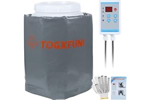 TOGXFUNI 5 Gal Barrel Heater, Honey Heater with Instructions, A Pair of Gloves 120V 260W Fixed Internal Thermostat Max Temp 160℉, for Insulated Pail Band Heater with Gate Valve (Color : Gray)