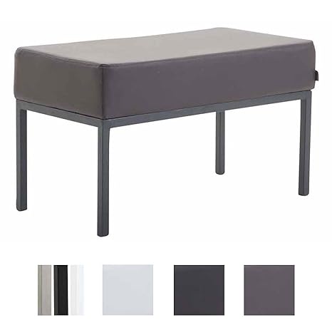 CLP 2er-Sitzbank Newton mit hochwertiger Polsterung und Kunstlederbezug I Gepolsterte Esszimmerbank mit robustem Metallgestel