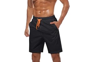 TACVASEN Men's Quick Dry Swim Trunks Bathing Suit Shorts with Lining and 3 Pockets Swimwear Beach Shorts