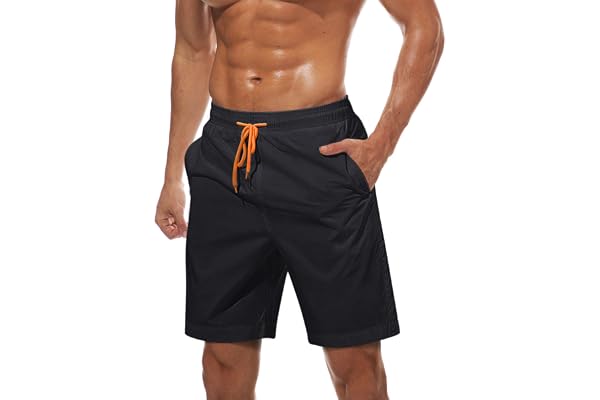 TACVASEN Men's Quick Dry Swim Trunks Bathing Suit Shorts with Lining and 3 Pockets Swimwear Beach Shorts