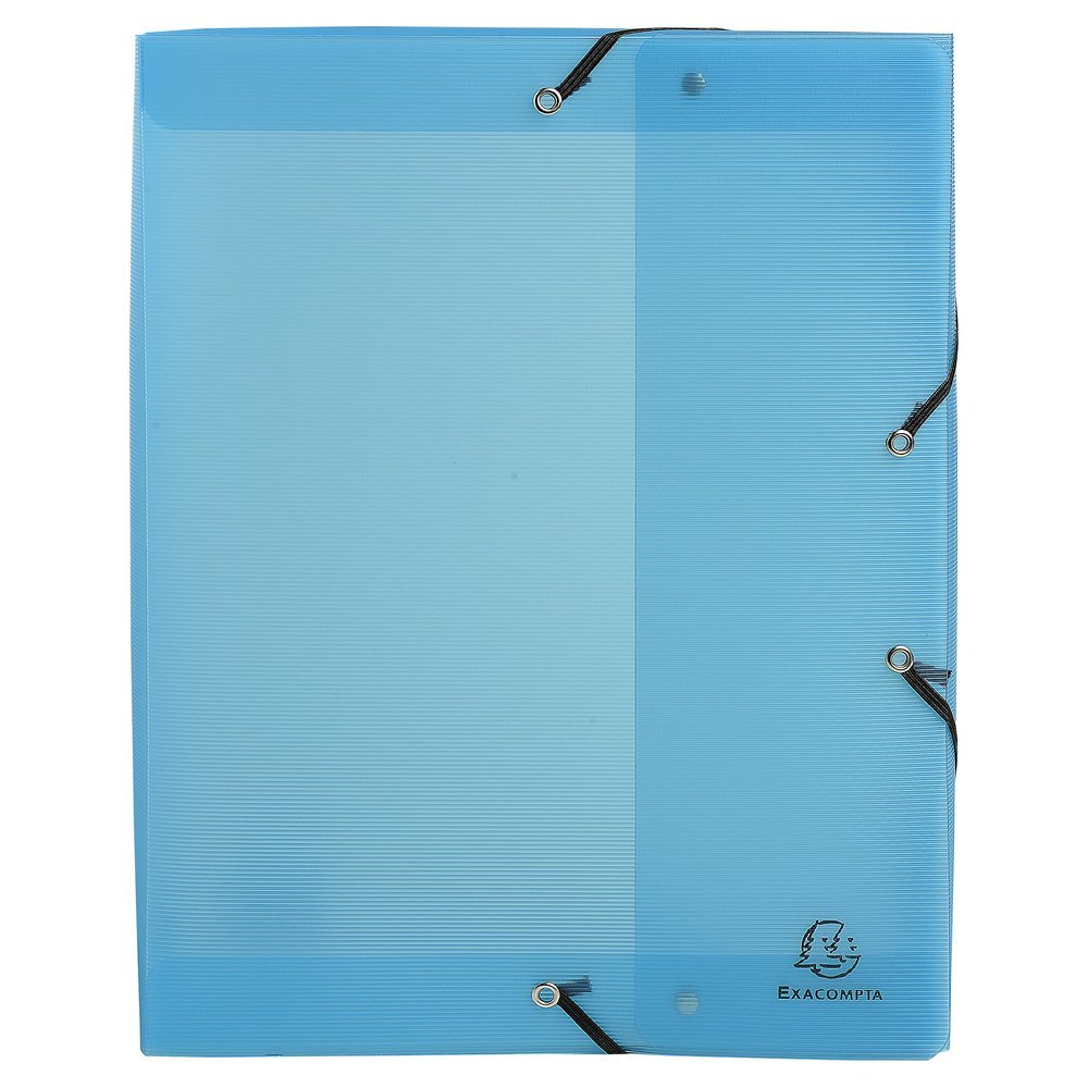 Exacompta - Ref. 5987E - 1 filing box with Linicolor rubber bands - in polypropylene - spine 6 cm - dimensions 25 x 33 cm - for A4 format - random color - delivered assembled