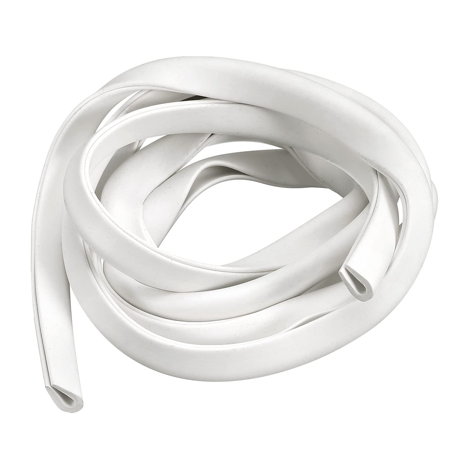Photo 1 of uxcell U Channel Edge Trim, 3.3ft Length Rubber Guard Seal Strip Edge Protector Fit for 1.5-2.5mm Edge, (13/64" W x 5/16" H) White