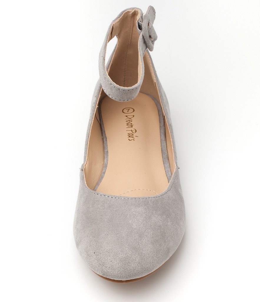 DREAM PAIRS Women's Revona Low Wedge Ankle Strap Flats Shoes - Image 4