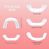 JUXINE 4 Pairs False Teeth Instant Veneers Temporary Dentures Snap on Smile view 6