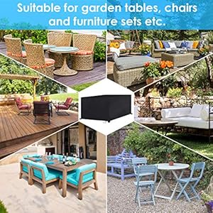 IREGRO Funda Muebles Jardín Cubierta de Protección para Mesa Muebles