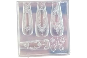 Flexible Silicone Nails Mold for Emboss Charm Pattern Professional Manicure Casting Tool Easy Cleaning Nails Accessories Mold