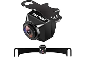 NATIKA Backup/Front View Camera: No Distorted Affect Starlight Night Vision HD Waterproof 960H CVBS/720P AHD Hitch Backup/Reverse/Rear Camera License Plate for Cars Pickup Trucks SUV RV Van
