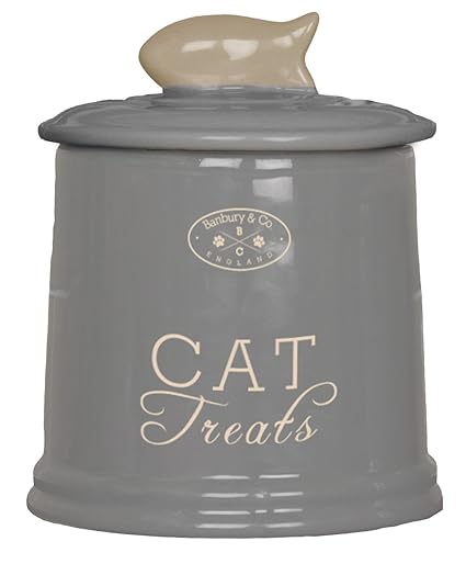 Banbury Co Ceramic Cat Storage Treat Jar Amazon Co Uk Pet Supplies