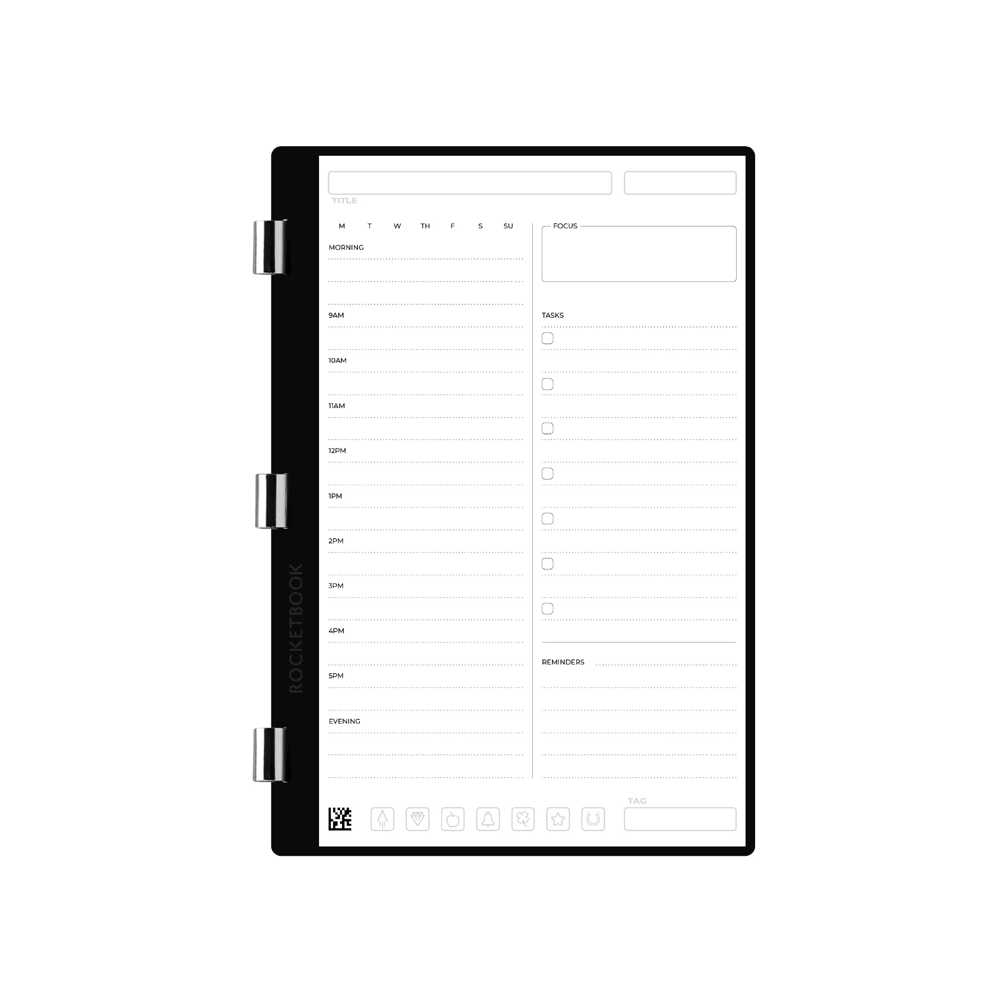 ROCKETBOOK Pro (Axis) Page Pack, Executive - Daily/To-Do, White (AXSF6-E-K)