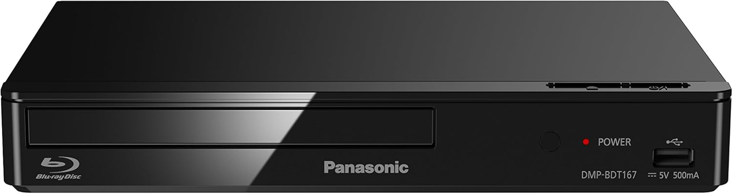 Panasonic DMP-BDT167EG Kompakter 3D Blu-ray Player (Full HD Upscaling, Internet Apps, LAN-Anschluss, USB, MKV-Playback) schwarz