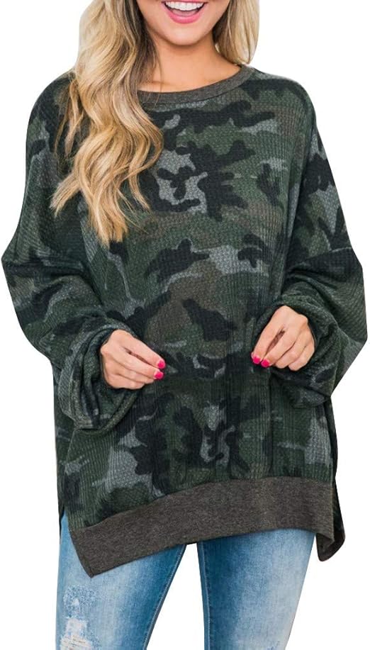 oversized camo jumper