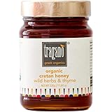 Tragano Greek Organics Cretan Honey - Certified Organic - Wild Herbs & Thyme - Rich in Nutrients & Beneficial Enzymes - Raw, 