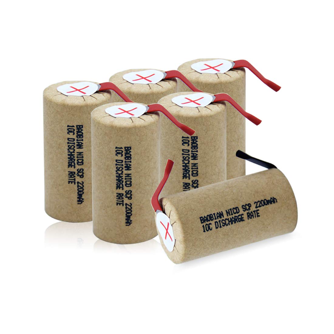 Baobian 4 5 Subc Sub C Rechargeable Battery Nicd With Tabs 1 2v 20mah For Power Tools 12 Pcs C Kolenik Accessories Supplies