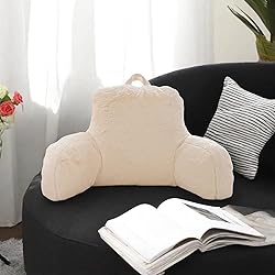 Holawakaka Standard Faux Fur Bed Rest Pillow with