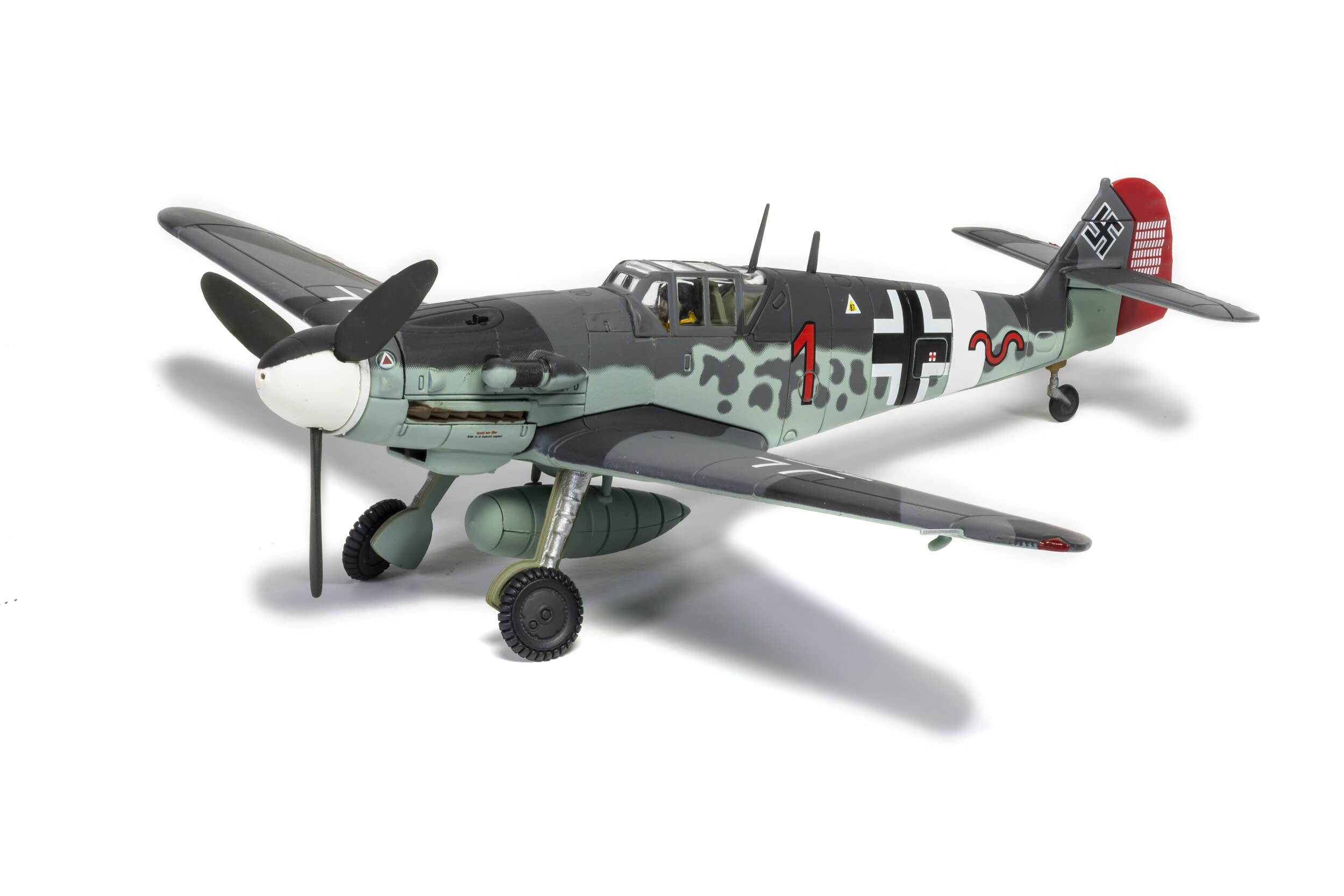 Corgi AA27111 Messerschmitt Bf 109G-2 (Trop) 'Red 1' Model Airplane - Diecast Planes & Aircraft Models for Adults, Die Cast Plane, Toy Airplanes - Gift for Young Aviation Fans, Birthday Gifts