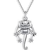 JERWLI Fox/Chicken/Donkey/Lizard/Butterfly/Mama Duck/Cat/Bee/Monkey/Koala/Raccoon/Dachshund/Dragon Necklace 925 Sterling Sliver Animal Gifts Jewelry for Women