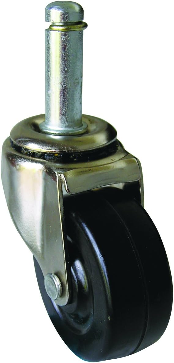 Shepherd Hardware 9193 2-Inch Wheel, Stem Caster with 7/16-Inch Stem Diameter, 80-lb Load Capacity