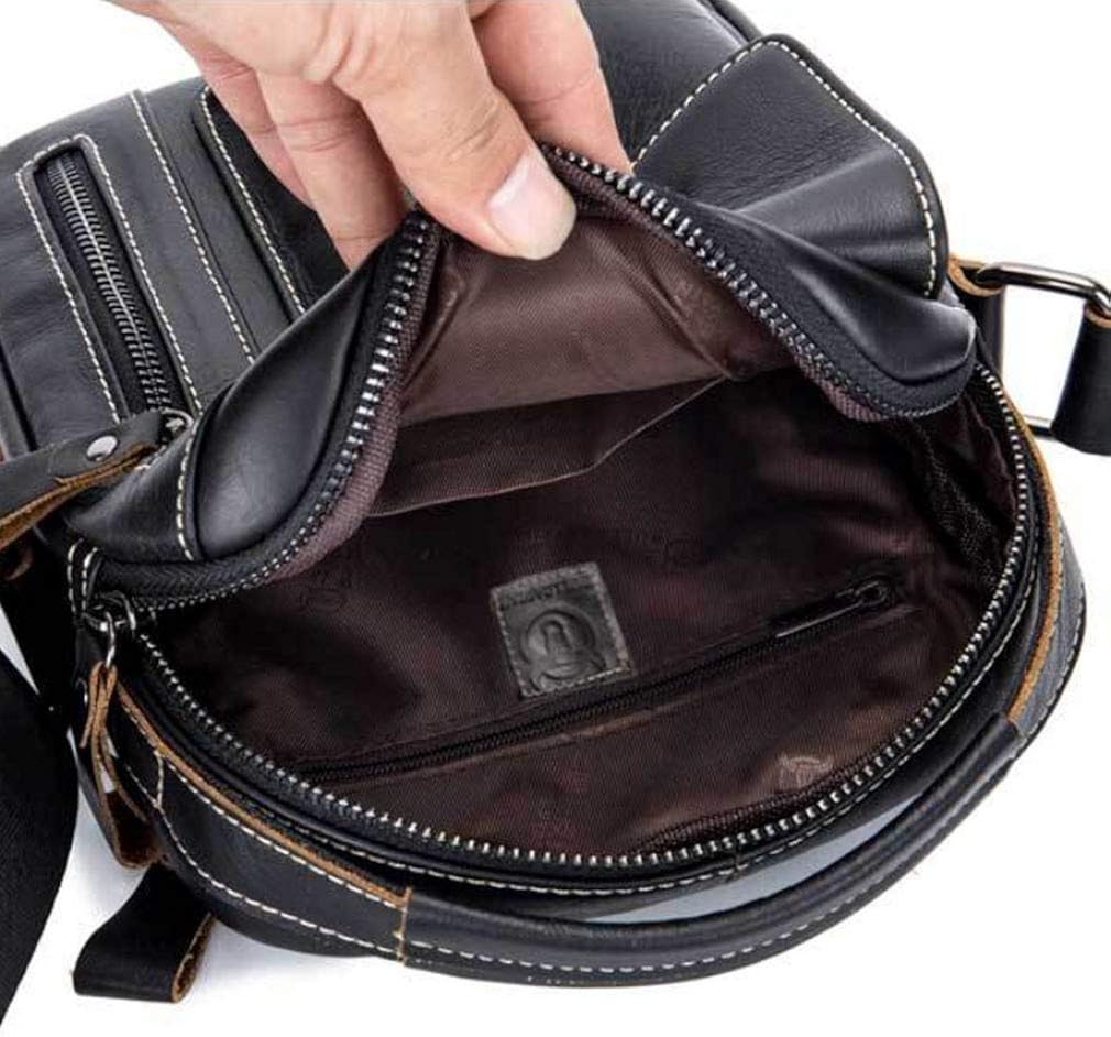 Xieben Vintage Leather Mens Handbag Shoulder Bag for Men Everyday Casual Business Briefcase Cross Body Messenger Pack Tote Handbags Coffee - Image 5