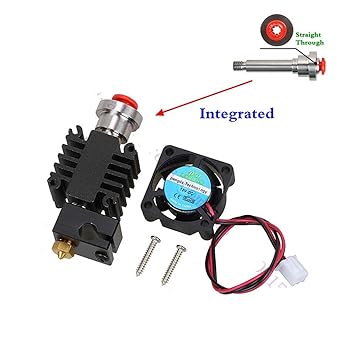Amazon Com New Design 3d Printer Parts Integrated Metal Universal Hotend Kit 0 4mm 1 75mm Long Distance Feed Hot End Kit With Fan 12v Industrial Scientific