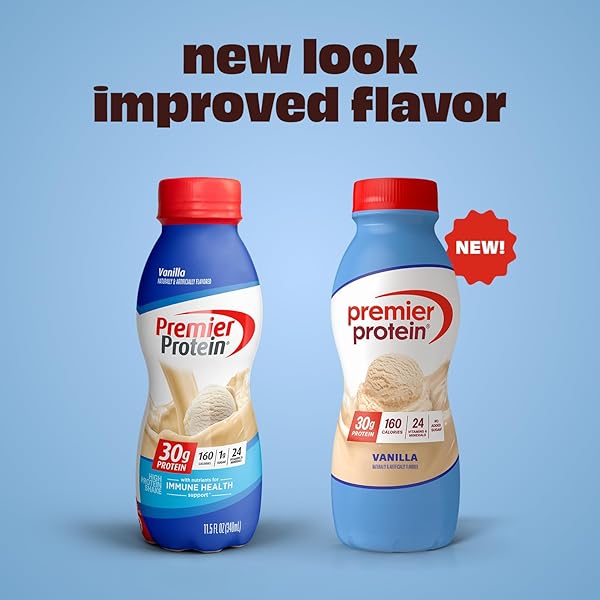 PREMIER PROTEIN SHAKE, VANILLA, 30G PROTEIN, NO ADDED SUGAR, 24 VITAMINS & MINERALS TO SUPPORT IMMUNE HEALTH, 11.5 FL OZ, 6 PACK