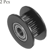 Kozelo 2GT Idler Pulley 5mm Bore 18mm OD 20 Tooth 6mm Belt Aluminium Black 2Pcs view 4