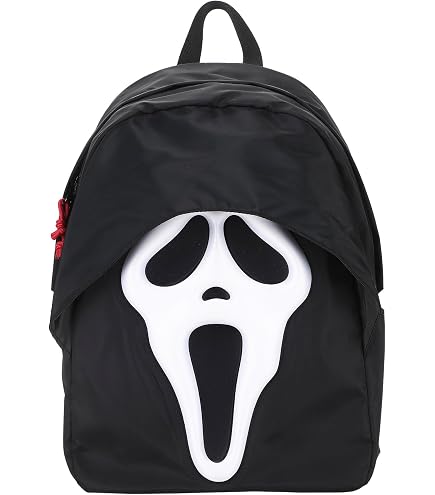 Bioworld Ghostface Glow in the Dark Horror Movie Character 11-inch Black Mini Backpack