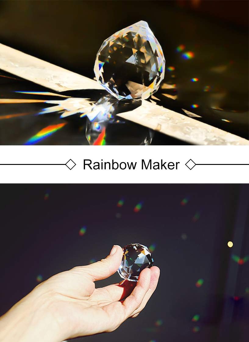 MerryNine Clear Crystal Ball Prism Sun Shine Catcher Rainbow Pendants Maker - Image 4