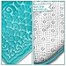 Bathroom Rug Mats Set 3 Piece - Memory Foam Extra Soft Shower Bath Rugs – Contour Mat and Lid Cover - Perfect Combination of Luxury and Comfort - Aqua Teal/Designs