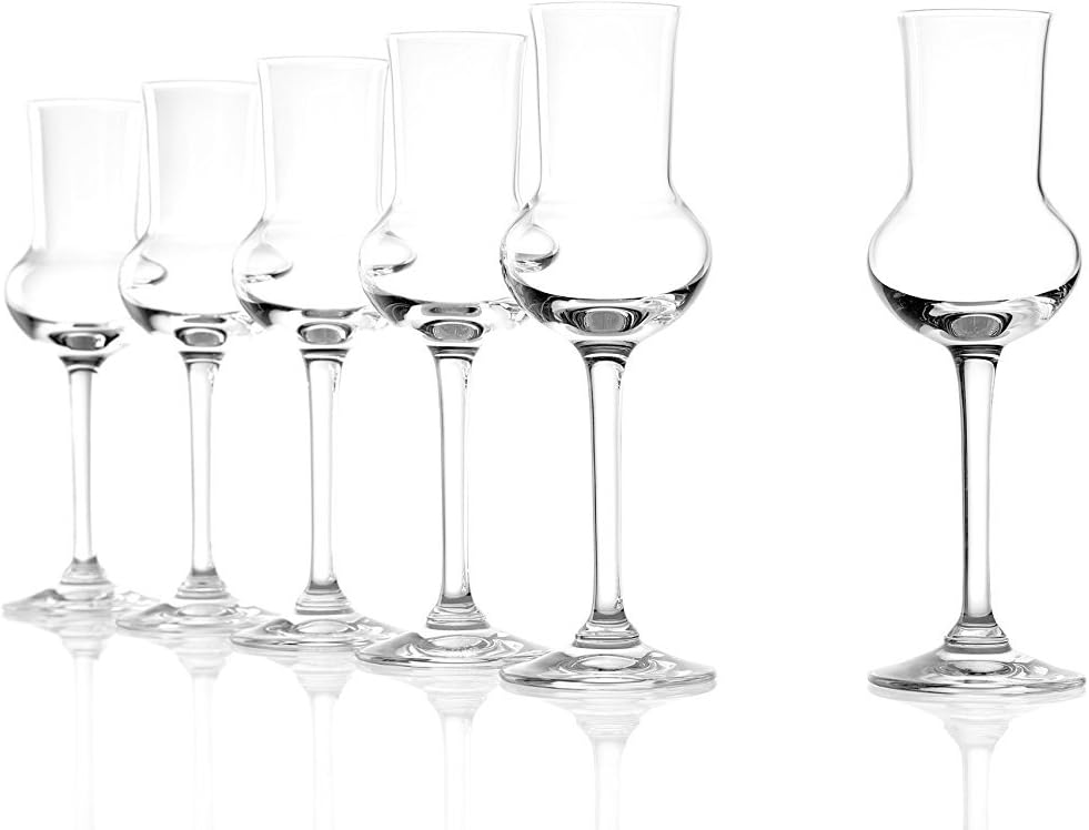 Stölzle Lausitz Grappagläser I Grappagläser 6er Set I Schnapsgläser mit Stiel I hochwertige Likörgläser I 87 ml I spülmaschinentauglich I wie mundgeblasen I ausgezeichnete Premiumqualität
