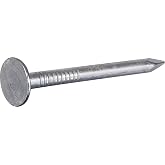 Anchor Wire Electro-Galvanized Roofing Nails for Framing 1" x #11, 100 Pack | Broad flat head resists pull-through, for asphalt shingles, felt, underlayment on wood decking, zinc-coated, exterior