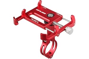 GUB 3.5-6.2" Plus 6 Aluminum Bicycle Phone Holder Motorcycle Support GPS for Bike Handlebar Accessories (Red)