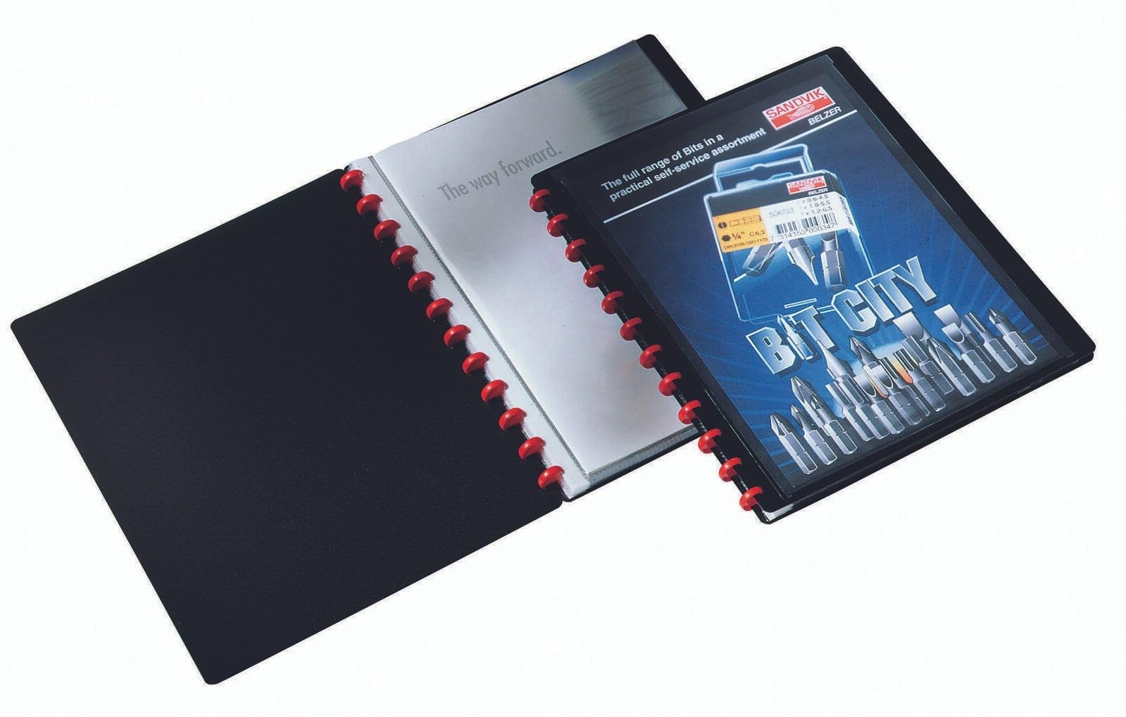 Durable Duralook Easy Plus 242701 Ring Bound Folder with 20 Plastic Wallets made of Polypropylene for A4 Black 260 x 310 mm