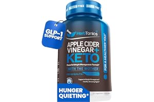 Herbtonics Apple Cider Vinegar + Keto BHB GLP-1 Support, 60 Capsules