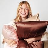 Kitsch Satin Pillowcase with Zipper King 2 Pack Blush 600TC Equivalent view 9