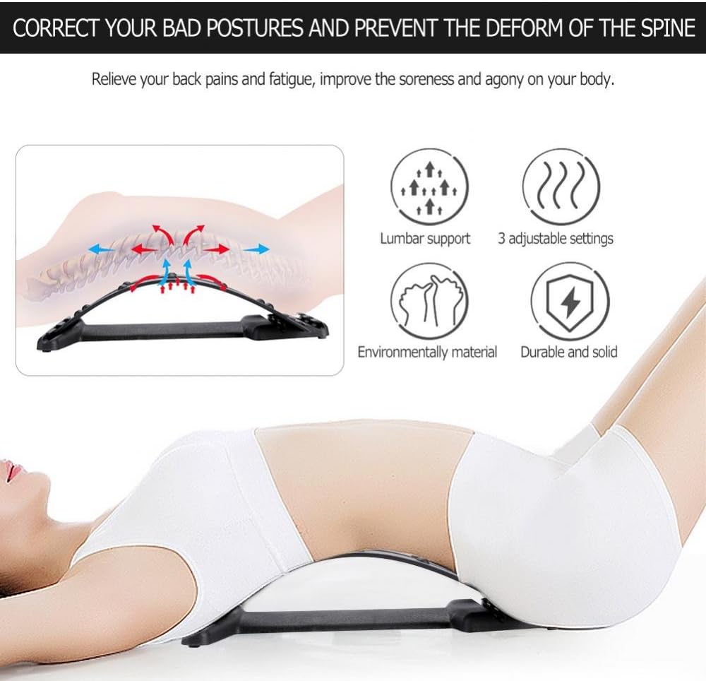 Magnet Spine Massager, Multi-Level Upper and Lower Back Supporter Lumbar Stretcher Back Spine Massage Waist Pain Relief Relax: Health & Personal Care