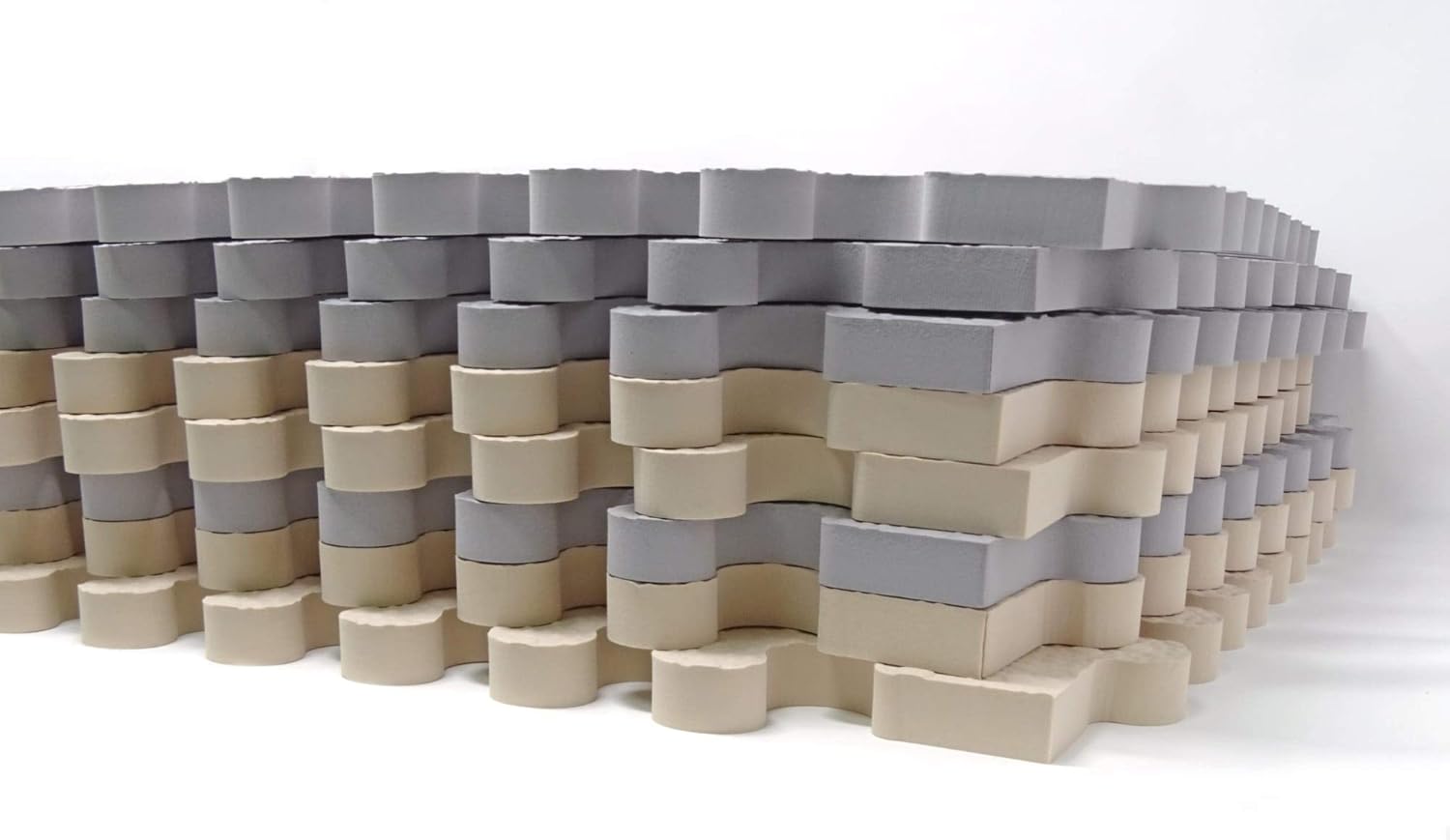 Alfombrillas para puzzles suelo extra acolchado para niños color gris y beige EVA Alfombra puzzle infantil para bebés de Foam LuBabymats Juguetes y juegos